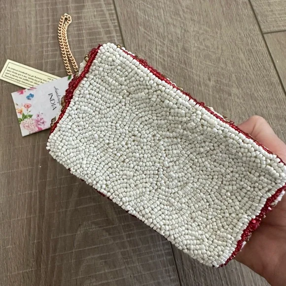 Viral Beaded Bag TJMaxx Handcrafted Popcorn Beaded Statement Bag NWT - Picture 5 of 6